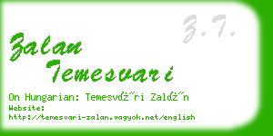 zalan temesvari business card